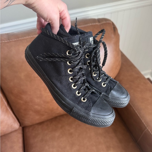 Converse Black High Top Sneakers - Picture 1 of 4
